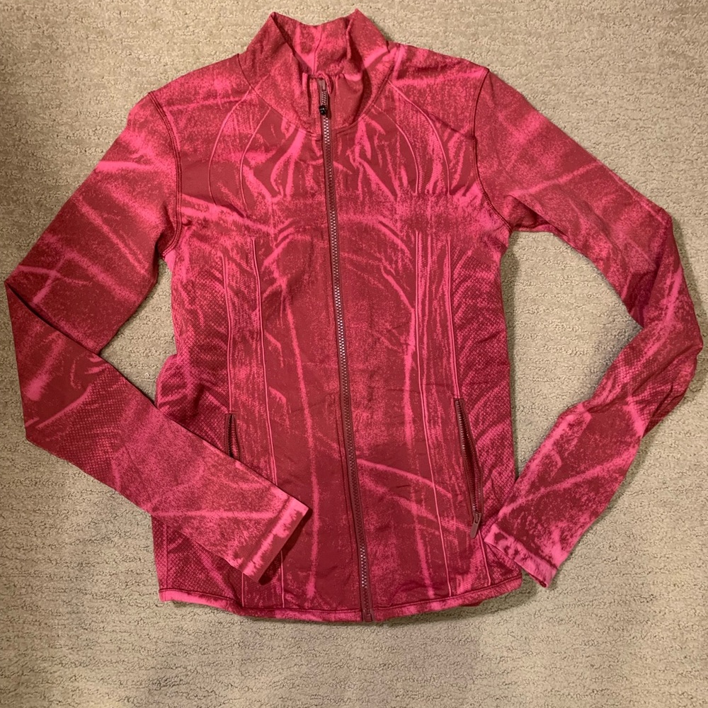 Lululemon Red with Pink Thread Define Jacket